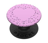 Cute Heart Black and Pink Art Stars PopSockets PopGrip Adhesivo
