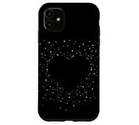 Cute Heart Black and White Art Stars for Women and Teens Carcasa para iPhone 11