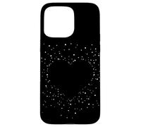 Cute Heart Black and White Art Stars for Women and Teens Carcasa para iPhone 15 Pro MAX