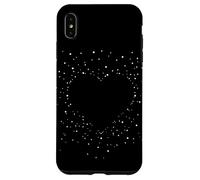 Cute Heart Black and White Art Stars for Women and Teens Carcasa para iPhone XS MAX
