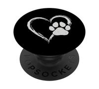 Cute Heart Paw Print Dog Mom Dog Dad Cute Dog Lover PopSockets PopGrip Adhesivo