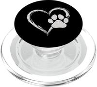 Cute Heart Paw Print Dog Mom Dog Dad Cute Dog Lover PopSockets PopGrip para MagSafe