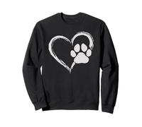 Cute Heart Paw Print Dog Mom Dog Dad Cute Dog Lover Sudadera