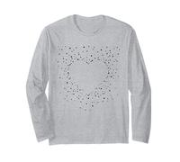 Cute Heart White and Black Art Stars Manga Larga