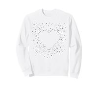 Cute Heart White and Black Art Stars Sudadera