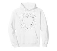 Cute Heart White and Black Art Stars Sudadera con Capucha