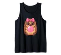 Cute Hedgehog Bubble Gum Hombres Mujeres Camiseta sin Mangas