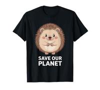Cute Hedgehog Nature Conservation Save Planet Hombres Mujeres Niños Camiseta
