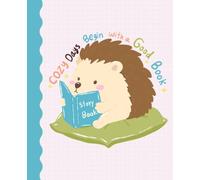 Cute Hedgehog Reading Lined Notebook: Cozy Pastel Blue Kawaii Journal, Cozy Days Begin With A Good Book | 110 College Ruled Pages | 7.5 x 9.25 Inches