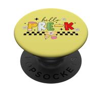 Cute Hello Pre-K - Diversión de Regreso a Clases Niños Maestros Estudiantes PopSockets PopGrip Adhesivo