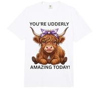 Cute Highland Cow Absolutamente increíble Hoy Vaquera Comfort Colors Adult Heavyweight T-Shirt