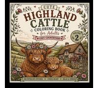 Cute Highland Cow Coloring Book for Adults Volume 2: Cozy Countryside Collection, 100 Beautiful Coloring Pages for Stress Relief