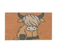 Cute Highland Cow Entry Mat - 15.75 X 23.62 Inch Front Door Welcome Rug, Indoor And Outdoor Non-Slip Floor Mat, Decorative Animal Print Doormat, Perfect For Home, Bedroom, Kitchen, Hallway, Living Roo