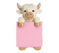 Cute Highland Cow Sticky Notes Set, Includes 1 Pack of Sticky Notes Resin Cute Desk Decor for Teacher/Student Desk Accessory for Cows Lovers Office School Supplies Christmas Birthday