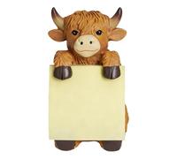 Cute Highland Cow Sticky Notes Set, Includes 1 Pack of Sticky Notes Resin Cute Desk Decor for Teacher/Student Desk Accessory for Cows Lovers Office School Supplies Christmas Birthday