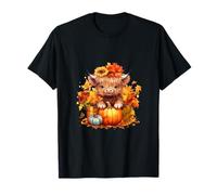 Cute Highland Cow Sunflowers Country Heifer Farm Farmer Fall Camiseta