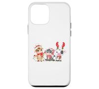 Cute Highland Cows Christmas Holiday Country Heifer Farm Carcasa para iPhone 12 Mini