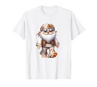 Cute Hippie Santa Barefoot In Flower Power Outfit For Summer Camiseta