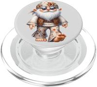 Cute Hippie Santa Barefoot In Flower Power Outfit For Summer PopSockets PopGrip para MagSafe