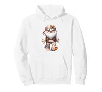 Cute Hippie Santa Barefoot In Flower Power Outfit For Summer Sudadera con Capucha