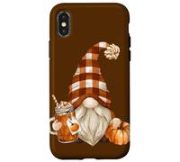 Cute Holiday GNOME For Thanksgiving with Fall Pumpkin Spice Carcasa para iPhone X/XS