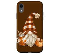 Cute Holiday GNOME For Thanksgiving with Fall Pumpkin Spice Carcasa para iPhone XR