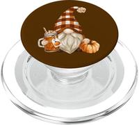Cute Holiday GNOME For Thanksgiving with Fall Pumpkin Spice PopSockets PopGrip para MagSafe