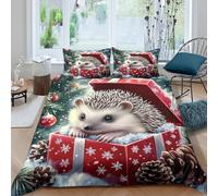 Cute holiday illust Funda Edredon de poliéster Juego de 3 Piezas Diseño 3D con Cremallera Cute holiday ilustración Funda de Edredón incluye Fundas de Almohada Lavables for niña Double（200x200cm）