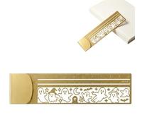 Cute Hollow Cat 2-in-1 Metal Bookmark Ruler,，Ghost