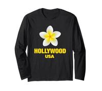Cute Hollywood USA Tropical Yellow Frangipani Aesthetic Art Manga Larga