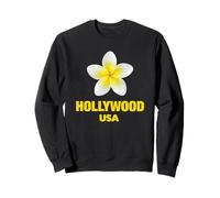 Cute Hollywood USA Tropical Yellow Frangipani Aesthetic Art Sudadera