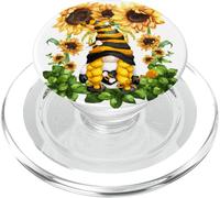 Cute Honey Bee GNOME For Bee Keeper Women and Sunflower Mom PopSockets PopGrip para MagSafe