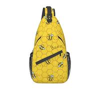 Cute Honey Bee Pattern Sling Bag Senderismo Mochila Crossbody Hombro Mochila Travel Chest Pack para Hombres Mujeres