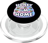 Cute Honey I'm Home Beehive Pun PopSockets PopGrip para MagSafe