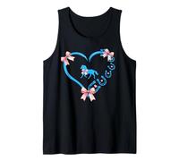 Cute Horse Girl Coquette Blue Bow Heart Horseshoe Equestrian Camiseta sin Mangas