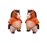 Cute Horse Stickers - Cartoon 3D Tape, Scrapbook Adhesive Set with Fun Design, Journaling Craft Accessories, Journal Decor Style, Girls Classroom Supplies, School Card Embellishments