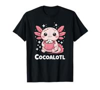 Cute Hot Chocolate Axolotl Kawaii Cozy Winter Cocoa Camiseta