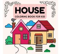 Cute Houses Coloring Book : Relaxing Homes in Line Art , minimal, line art, cute, modern, kid, sweet, grass, landscape: Relax and Color: Simple Homes