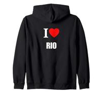 Cute I Love Heart Rio Padres Esposa Marido Niña Niño Sudadera con Capucha