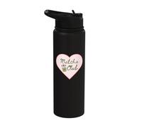 Cute I Love Matcha Club Heart Stainless Steel Insulated Water Bottle