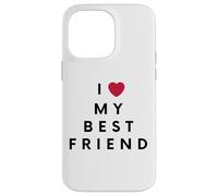 Cute I Love My Best Friend Heart Symbol Carcasa para iPhone 14 Pro MAX