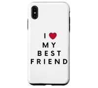 Cute I Love My Best Friend Heart Symbol Carcasa para iPhone XS MAX