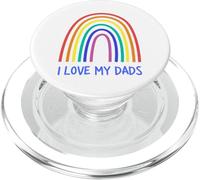 Cute I Love My Daddies Rainbow Family Two Fathers 2 Daddies PopSockets PopGrip para MagSafe