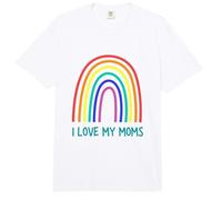 Cute I Love My Moms Rainbow Family Two Mothers 2 Mommies Comfort Colors Adult Heavyweight T-Shirt