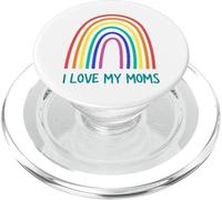 Cute I Love My Moms Rainbow Family Two Mothers 2 Mommies PopSockets PopGrip para MagSafe
