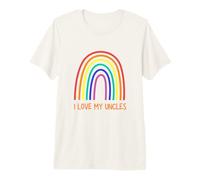 Cute I Love My Uncles Rainbow Family Gay Uncle Camiseta Premium