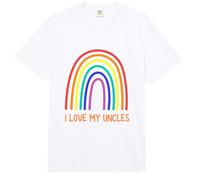 Cute I Love My Uncles Rainbow Family Gay Uncle Comfort Colors Adult Heavyweight T-Shirt