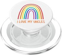 Cute I Love My Uncles Rainbow Family Gay Uncle PopSockets PopGrip para MagSafe