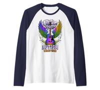 Cute I Rock The Spectrum Autismo World Dad Advocacy Journey Camiseta Manga Raglan