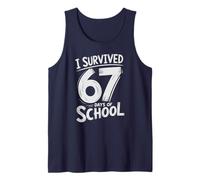 Cute I SOBREVIVED 67 DÍAS DE Escuela Humor 6 7 Bruh Gen Alpha Z Camiseta sin Mangas